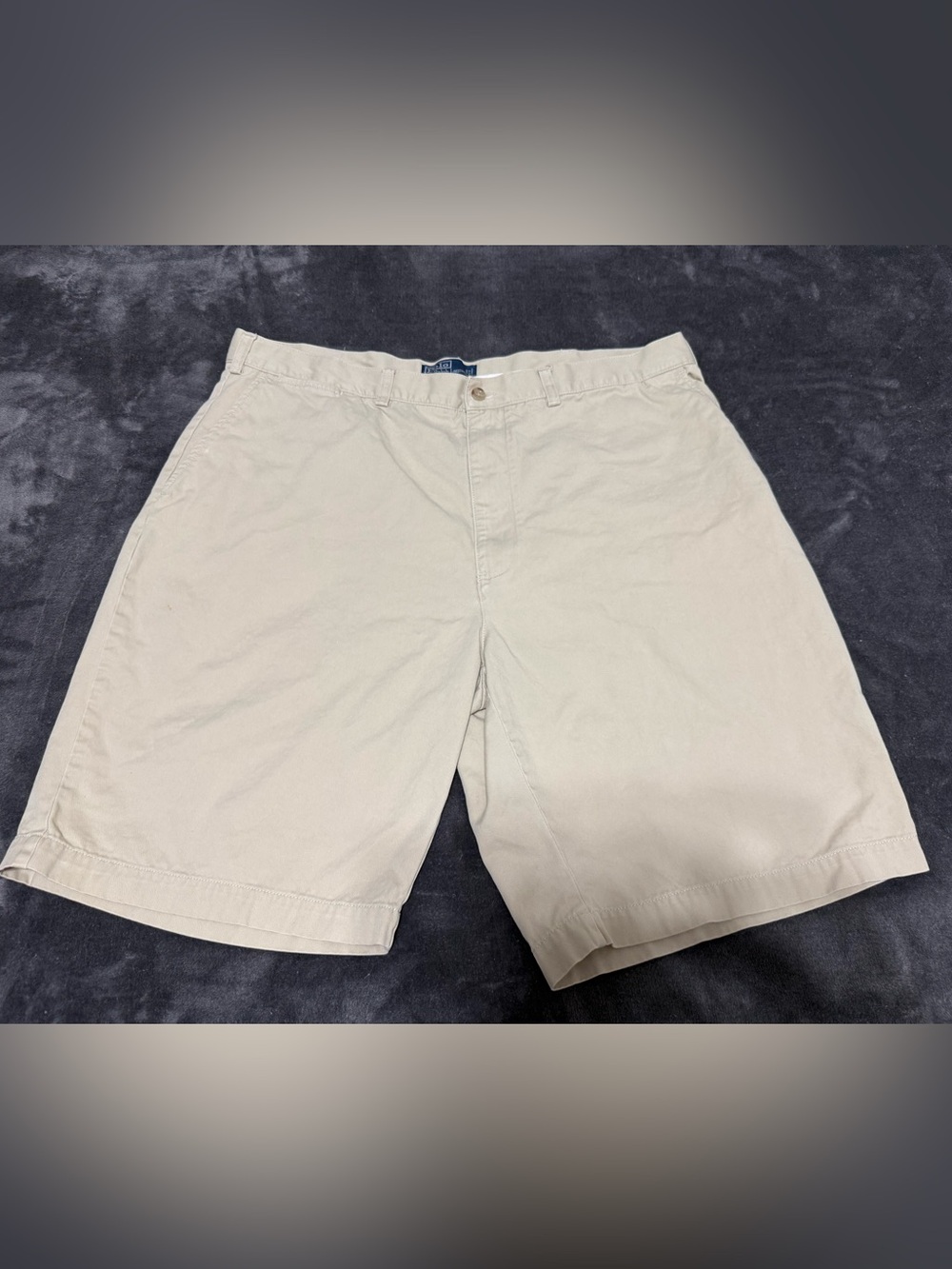 Ralph Lauren Light Beige Flat-Front Cotton Shorts